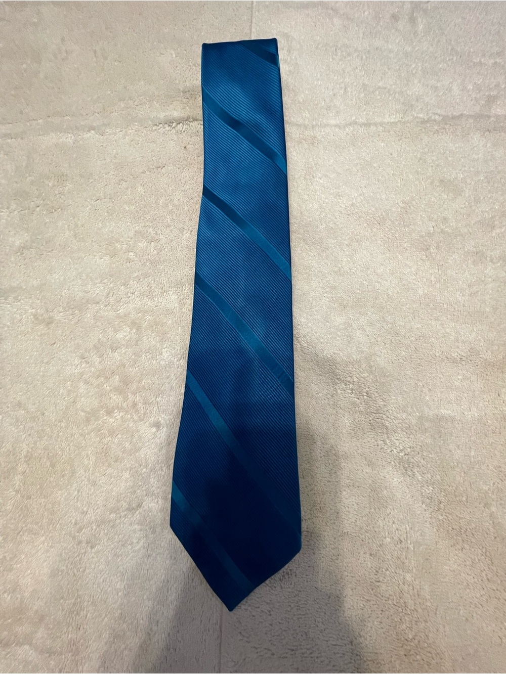 Express Teal and Navy Diagonal Stripe Tie